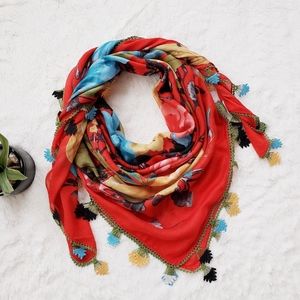 Exotic Handmade Needle Lace Scarf